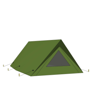 现代帐篷su模型