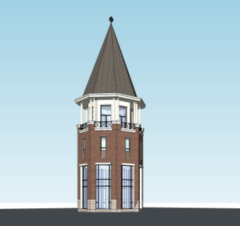 欧式塔楼免费su模型