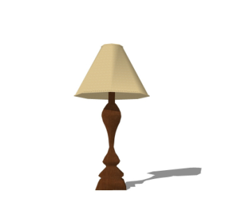 欧式台灯su模型
