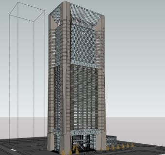 现代高层办公楼su模型