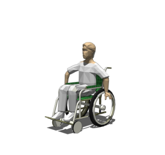 现代残疾人su模型