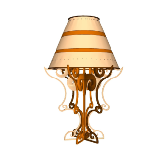 欧式台灯su模型