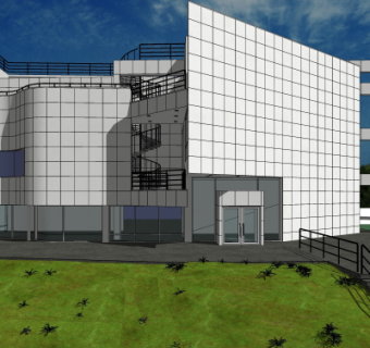 现代办公楼su模型