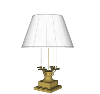 欧式台灯su模型