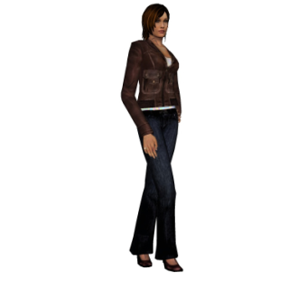 现代女士su模型