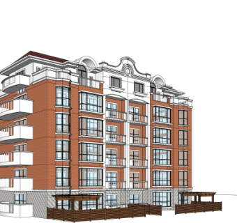 欧式公寓楼su模型