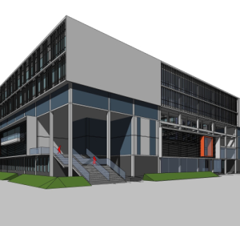 现代办公楼su模型