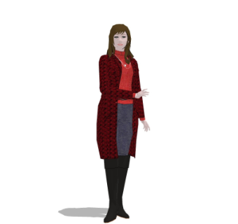 现代女士su模型