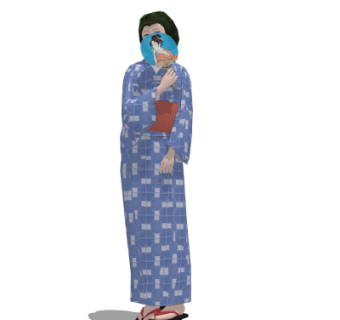 日式和服女士su模型