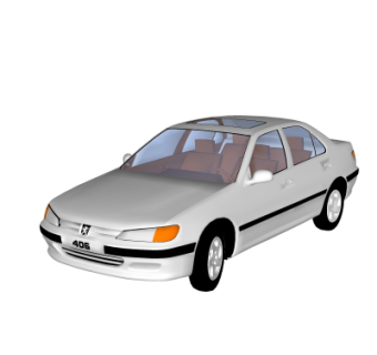 现代小汽车su模型