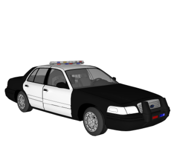 现代警车su模型