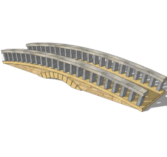 现代桥梁免费su模型