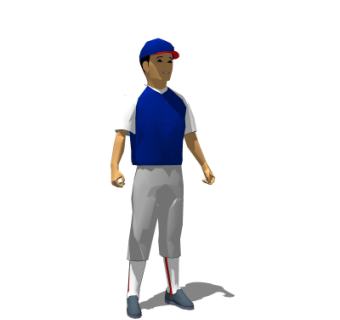 现代棒球运动员su模型