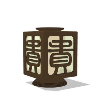 中式草坪灯景观灯su模型