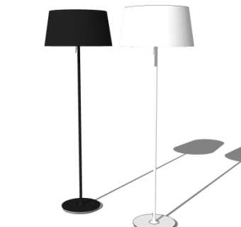 现代落地灯su模型