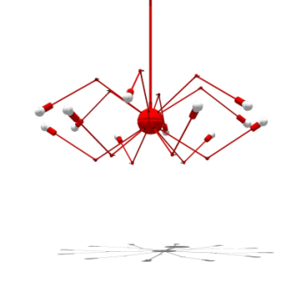 工业风金属蜘蛛吊灯su模型