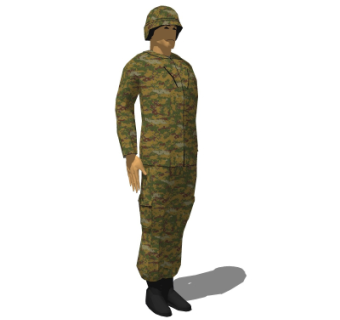 现代军人su模型