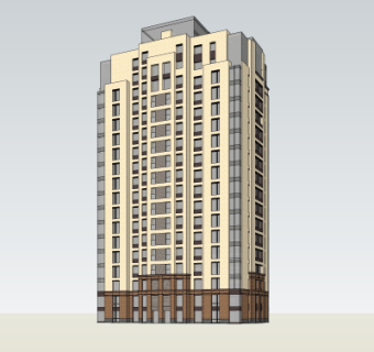 现代办公楼su模型