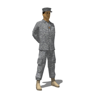 现代军人su模型