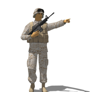 现代军人su模型