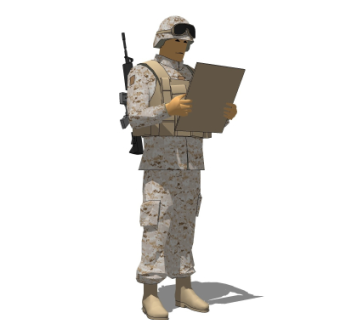 现代军人su模型