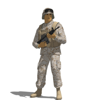 现代军人su模型