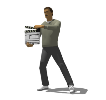 现代摄影人员su模型