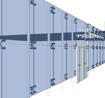 现代玻璃幕墙免费su模型