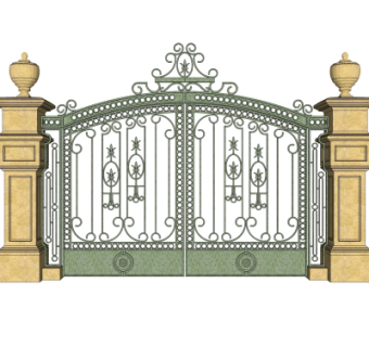 欧式花园大门su模型