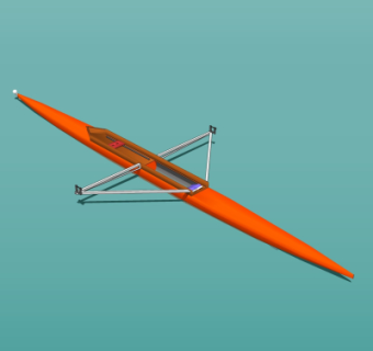 现代独木舟su模型