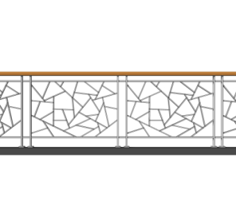 现代金属栏杆su模型