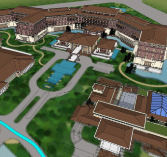 欧式酒店su模型