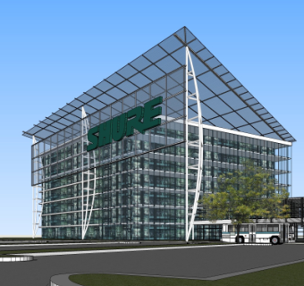 现代办公楼su模型