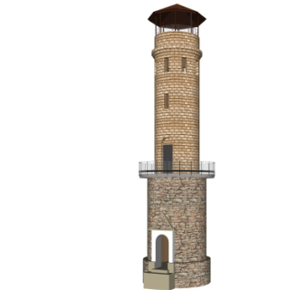 中式塔楼免费su模型