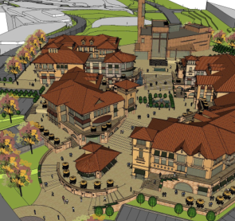 欧式商业街su模型