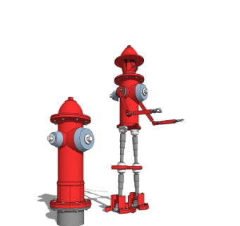 现代消防栓su模型