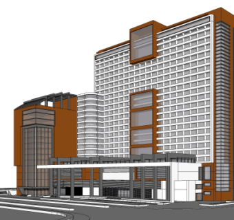 现代办公楼su模型