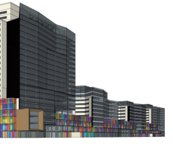 现代办公楼su模型