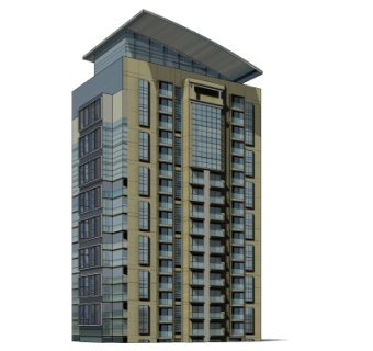 现代办公楼su模型