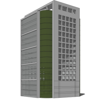 现代办公楼su模型