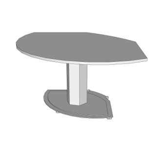 现代书桌电脑桌su模型