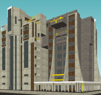 欧式办公楼su模型