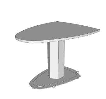 现代书桌电脑桌su模型