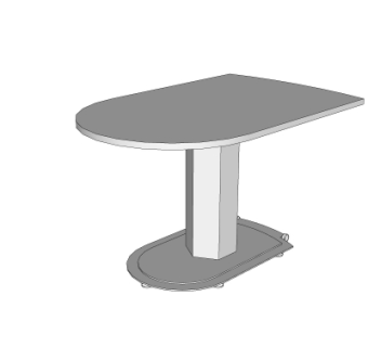 现代书桌电脑桌su模型