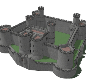 欧式城堡su模型