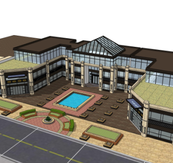 新古典会所su模型