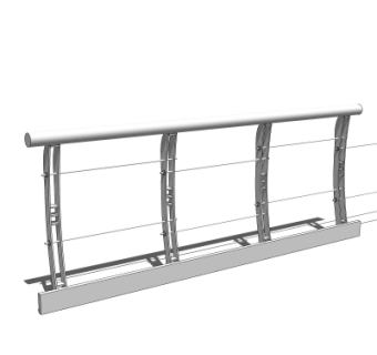 现代金属栏杆su模型