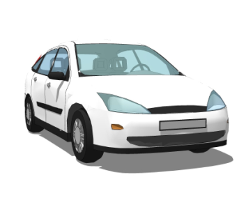 现代小汽车su模型