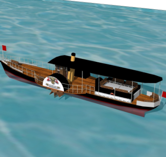 现代游艇su模型