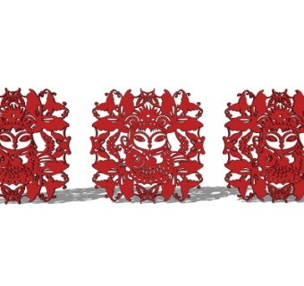 中式雕花su模型